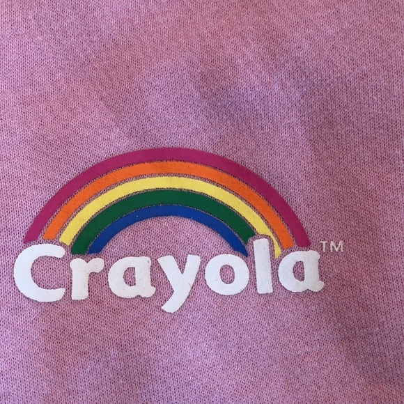 2 Piece Pink Gray Fleece Hoodie Zip Jacket  & Pants Set Crayola Little Girl's 4 - Picture 12 of 15